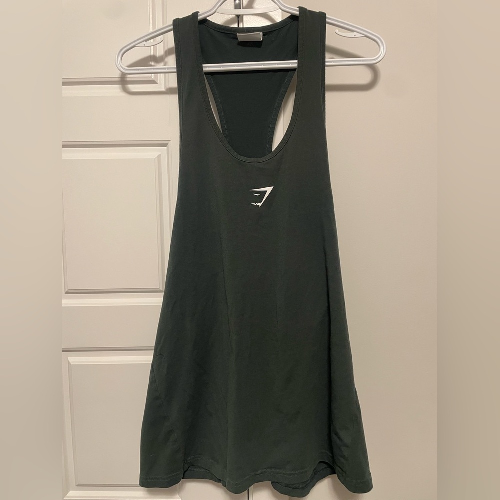 Gymshark Dark Green Stringer Tank Top